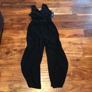 Black pant jump suit